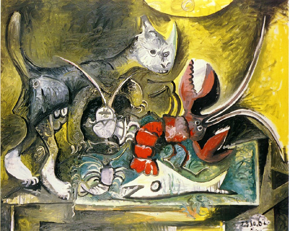 Picasso Still life with cat and lobster 1962